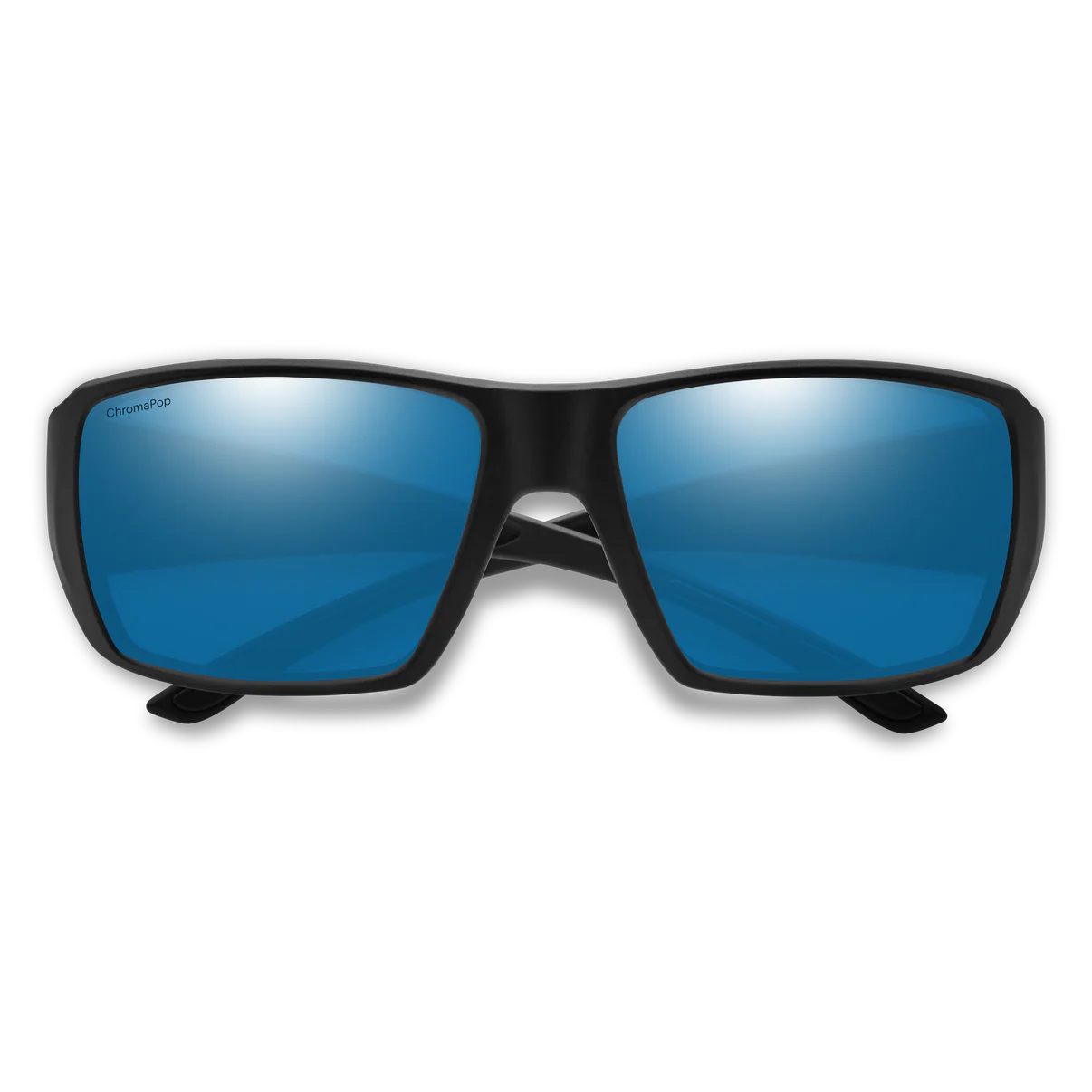 Smith Optics Guide's Choice XL Sunglasses Matte Black Frame ChromaPop Glass Polarized Blue Mirror Lens 20444800363QG
