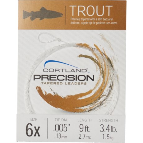 Precision Trout 6X Leader - 9?, 3.4 Lb. - CLEAR ( ) ZZZ