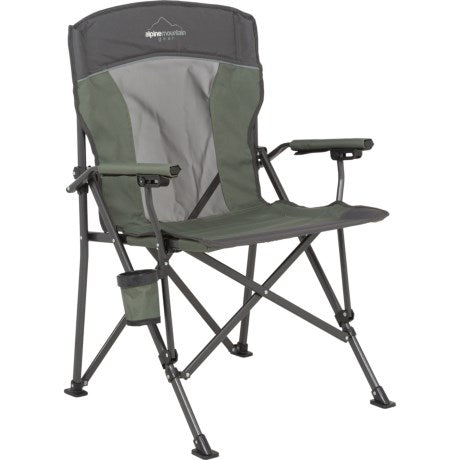 Alpine Mountain Gear Hard Arm Chair 600 D Polyester / Mesh Green AMG-HAC/GRN