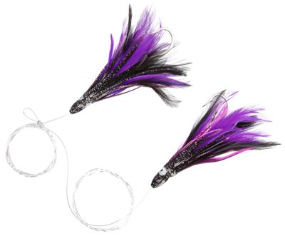 Tuna Mahi Feathers BlackPurple 45 45 16 Oz 100 Lbs