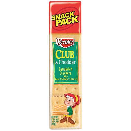 KCLUBC12 Sandwich Crackers Club and Cheddar Flavor 173 Oz