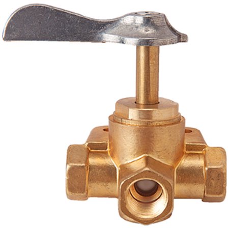 Three-Way FNPT Valve with Detent Part #18-1655