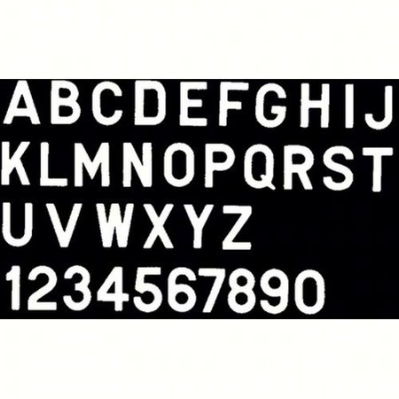 Bernard Engraving PS30W8 PS30W8; Letter White 3 Inch Stick on In8I