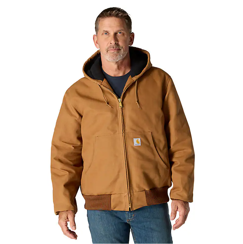 Carhartt Men's Loose Fit Firm Duck Insulated Flannel-Lined Active Jacket