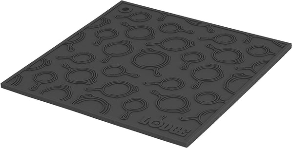 Lodge 7" Silicone Square Trivet-(Black)