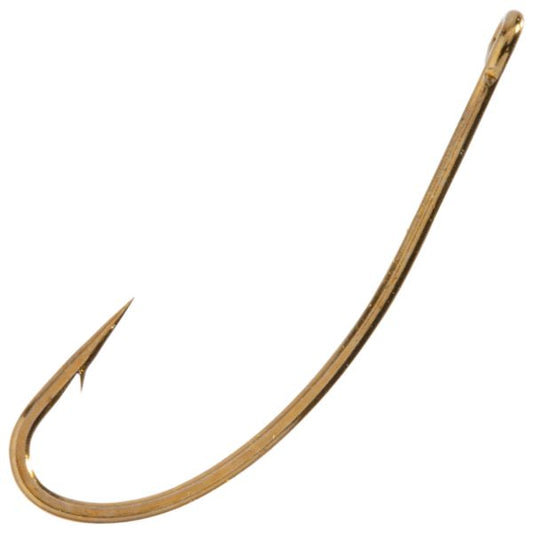 XXB Mustad C53SNP Nymph/Dry Hook  Long  Curved  3X-Long  Forged  Straight - Bronze - 25 per Pack