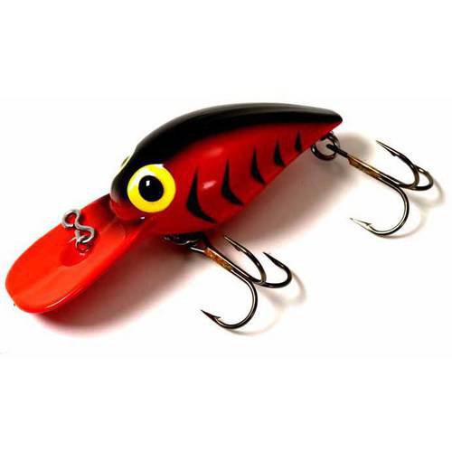 Brad's Mag Wigglers Crank Bait Uv Fluorescent Red/Black Herringbone