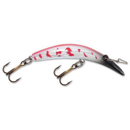 Luhr Jensen Kwikfish Xtreme Non-Rattle Trolling Lure 2 3/4  Silver Red Mamba