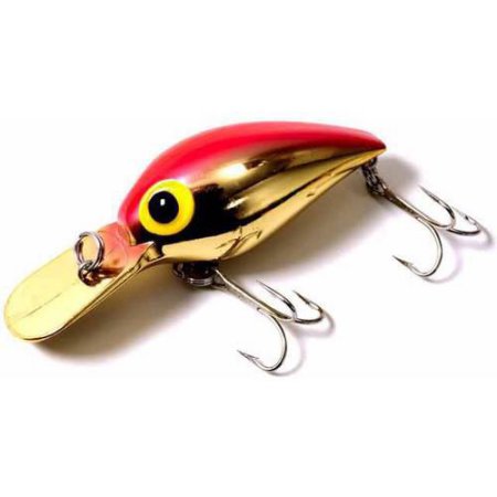 Brad's Little Wigglers Crank Bait Gold/Fluorescent Red Back