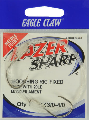 Eagle Claw Lazer Barbless Mooching Rig 20 Lb Fixed