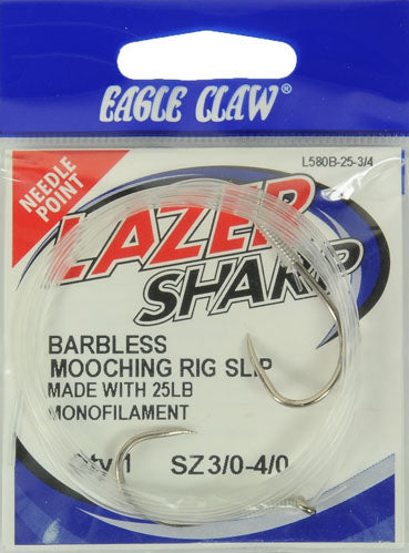 Eagle Claw Lazer Barbless Mooching Rig 25 Lb Slip