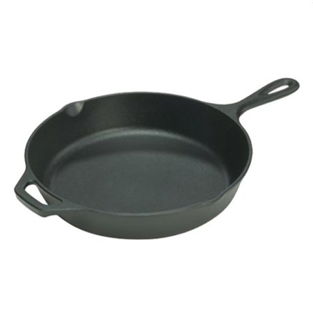 Lodge 10.25 in. Cast Iron Skillet in Black with Pour Spout