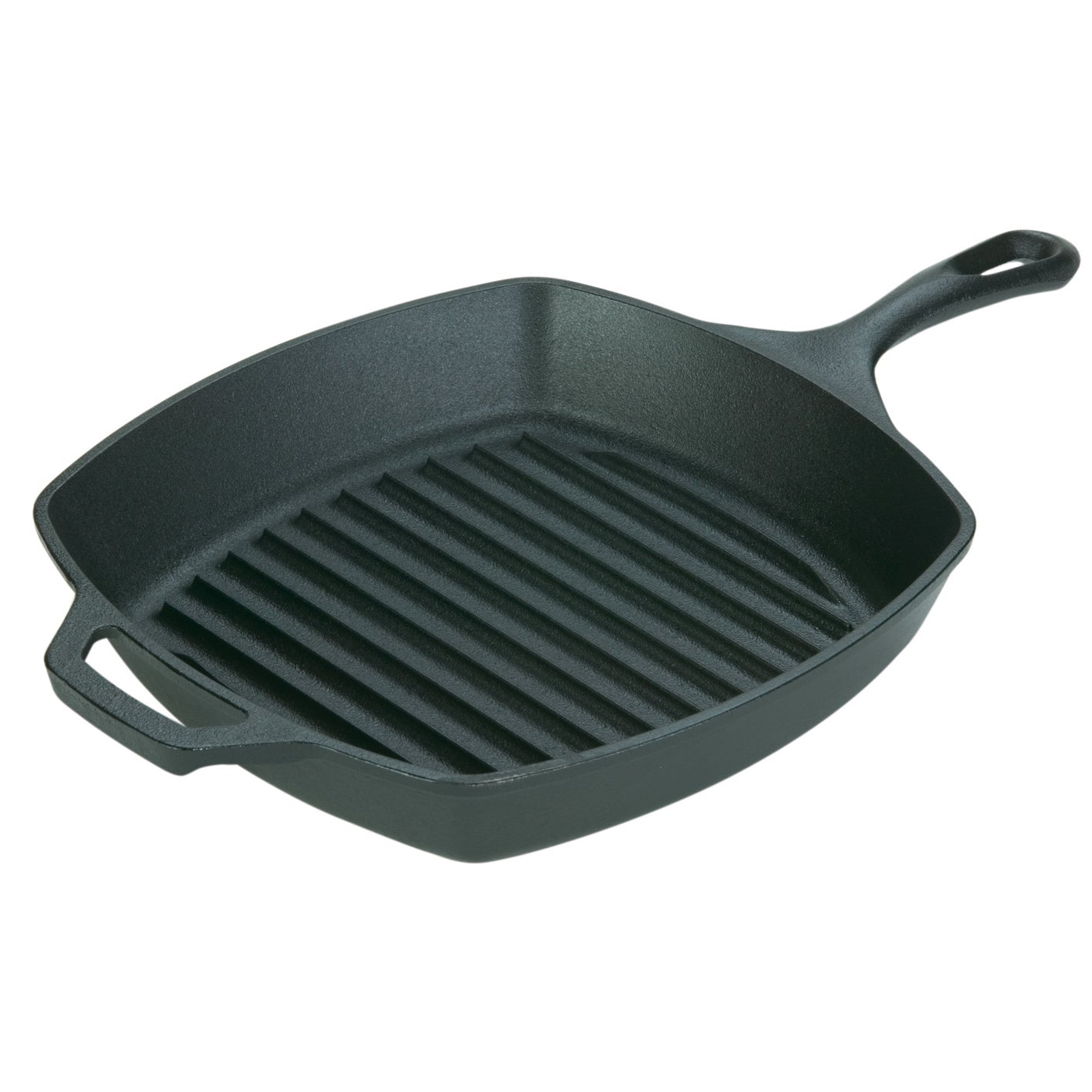 Lodge 10.5 in. Cast Iron Grill Pan in Black