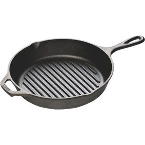 Lodge Cast Iron Logic Pre Seasoned Ribbed Grill Pan 10.25 X 2 In Black