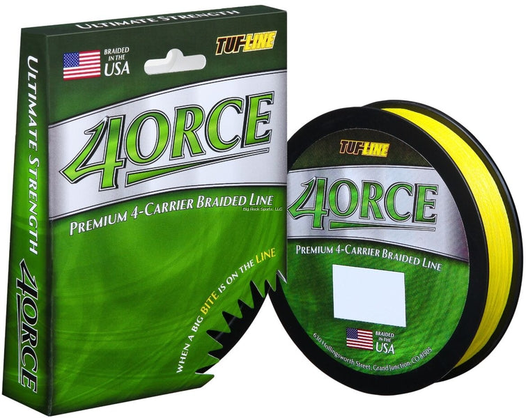 Tuf-Line 4Orce Braided Line 4-Carrier 80Lb 2500Yd Hi Vis Yellow