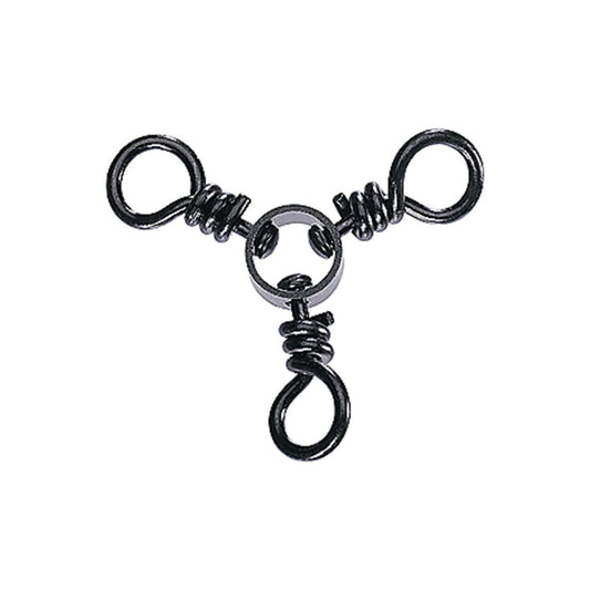 Sea Striker W3B-2 Stainless 3-Way Swivels Sz2 80 lb Test Black 12Pk
