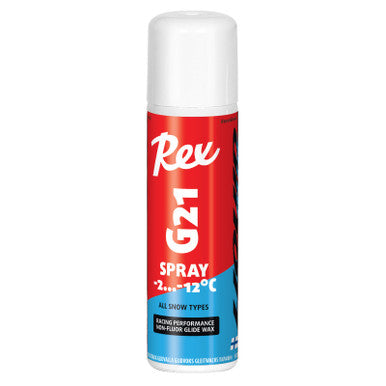 Rex G21 Blue Spray Ski Glide Wax - 150ml