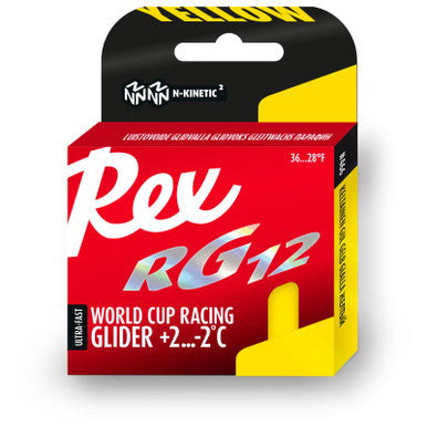 Rex RG12 Yellow Ski Glide Wax - 40g -Past Season