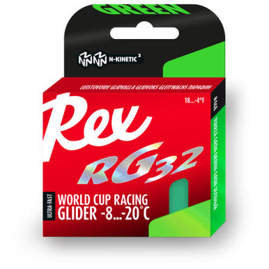 Rex RG32 Green Ski Glide Wax - 40g -Past Season