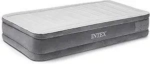 Intex Dura-Beam Deluxe Comfort-Plush Air Mattress 18" Queen w/ Built-In Electric Pump