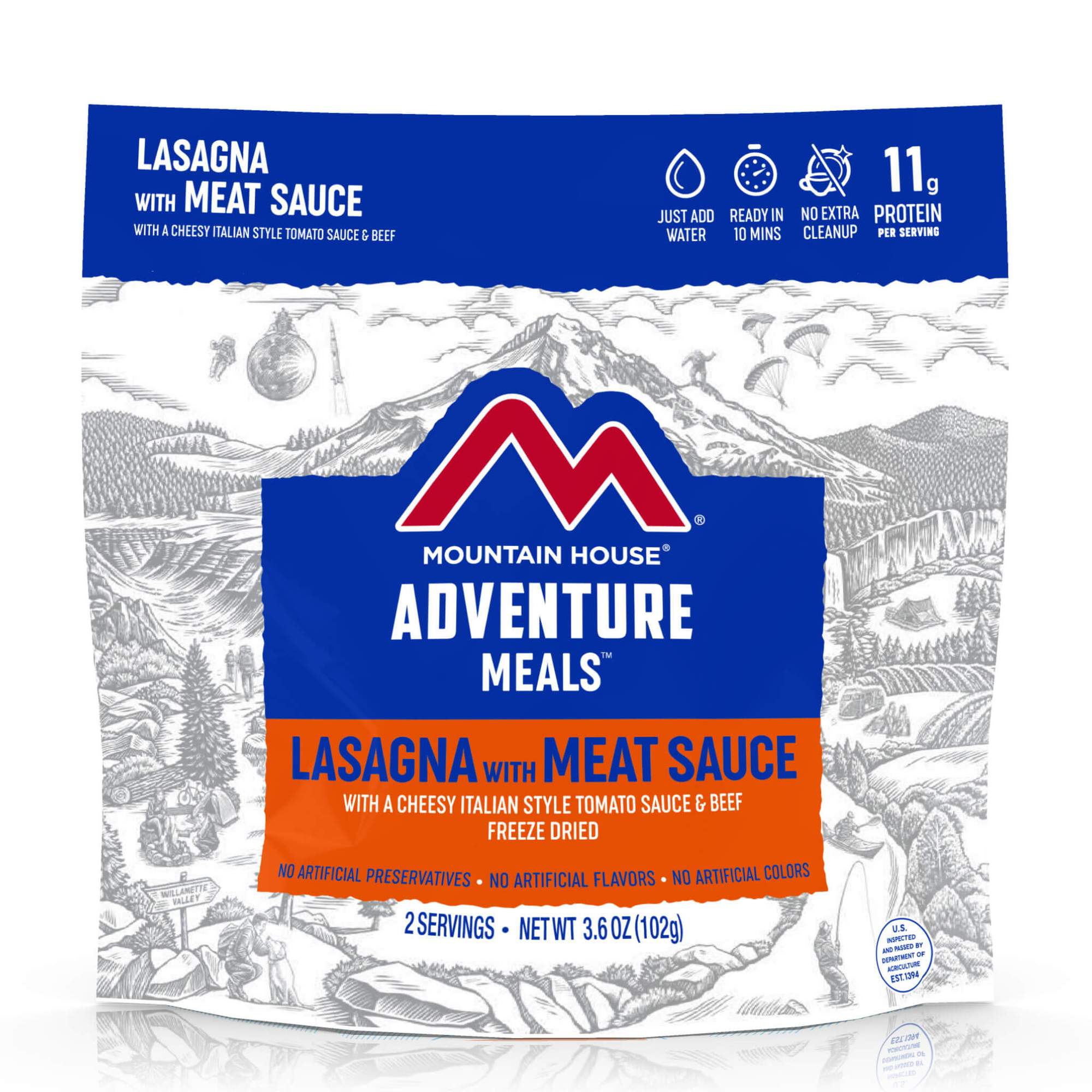 Mountain House Lasagna With Meat Sauce - Ascent Outdoors LLC