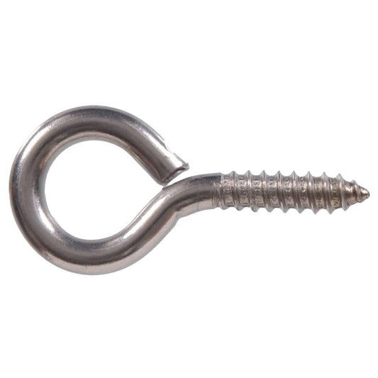 Hillman 5 in. Stainless Steel Lag Thread Screw Eye (5-Pack)