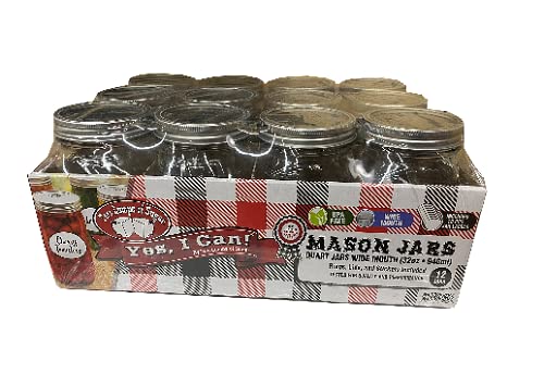 Two Lumps of Sugar Mouth Jars 32 Oz Clear