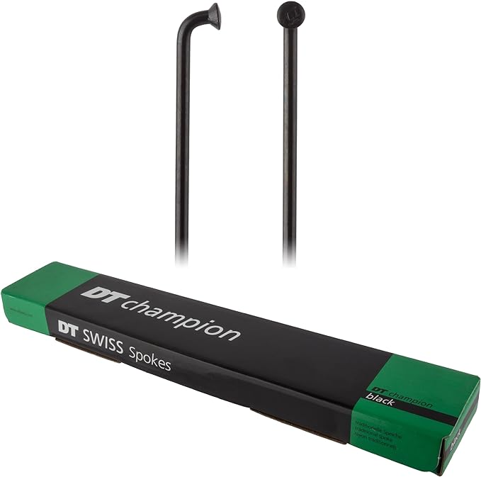DT Swiss Champion 2.0 Blank Spokes: 315mm Threadless Black