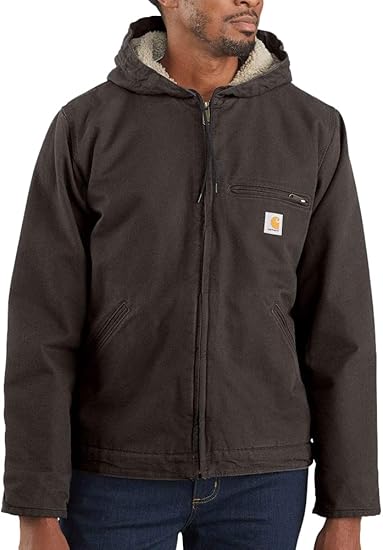 Carhartt Relaxed Fit Washed Duck Sherpa-Lined Jacket Men's