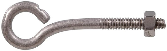 Hillman Stainless Steel Eye Bolt with Nut (1/4"-20 x 3") - 5 Pack