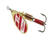Mepps Plain Aglia Inline Spinner 1/4 Oz Red And White