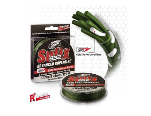 Sufix 832 Braid 30lb Line Low-Vis Green 3500 Yds 660-430G