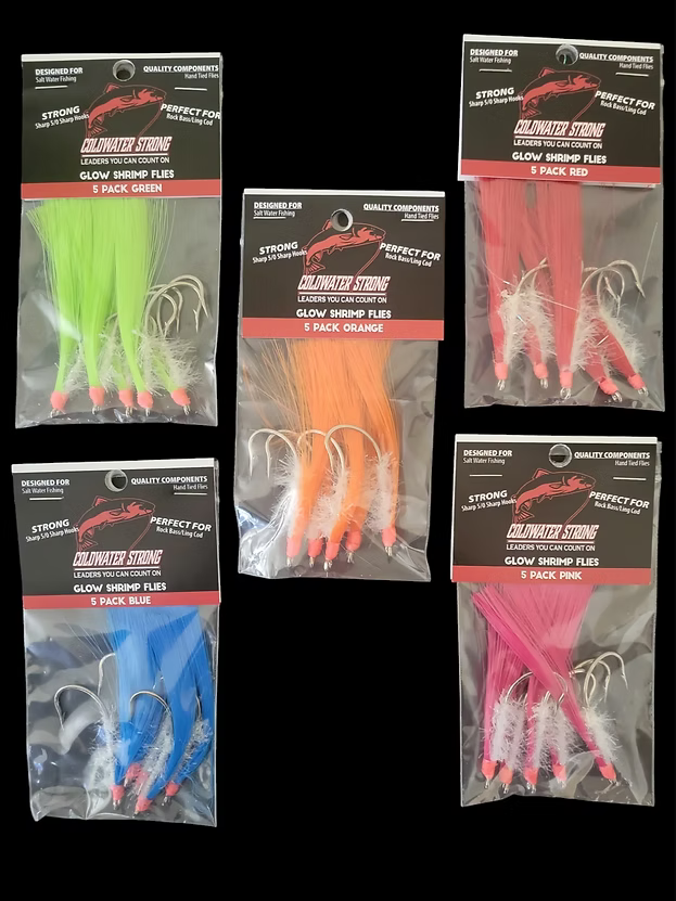 Coldwater Strong Glow Shrimp Flies (5 Pack)
