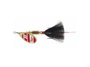 Mepps Aglia Size 3 Dressed Spin Bait 1/4 Oz Gold/red-white Black B3st G/rw-bk