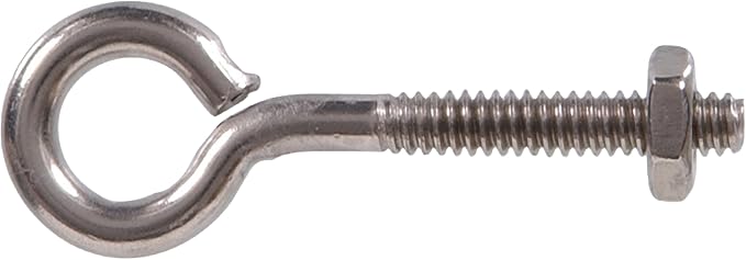 Hillman Stainless Steel Eye Bolt with Nut (5/16"-18 x 3-1/4") - 8 Pack