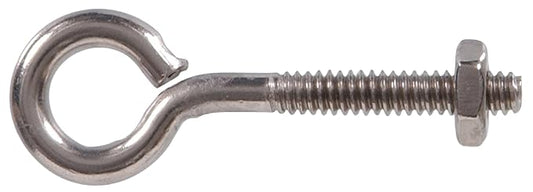 Hillman Stainless Steel Eye Bolt with Nut (3/8"-16 x 3-7/8") - 4 Pack