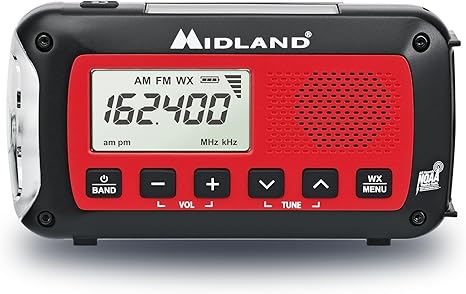 Midland ER40 Portable Emergency Weather Alert Crank Radio