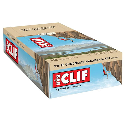 Clif Bar - White Chocolate Macadamia Nut Flavor - Made with Organic Oats - 9g Protein