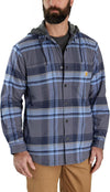 Carhartt Rugged Flex Relaxed Fit Flannel Fleece Lined Hooded Shirt Jacket Men's