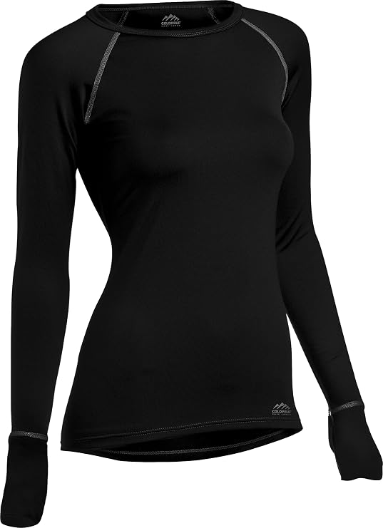 ColdPruf Women Single Layer Jersey Crew - Brushed inside
