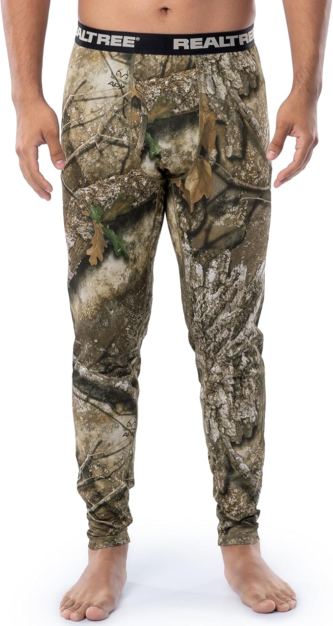 ColdPruf Realtree APX Camo Print Single Layer Crew Men's