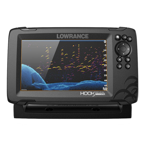 Lowrance HOOK Reveal 7 Combo w/TripleShot Transom Mount C-MAP Contour+ Card