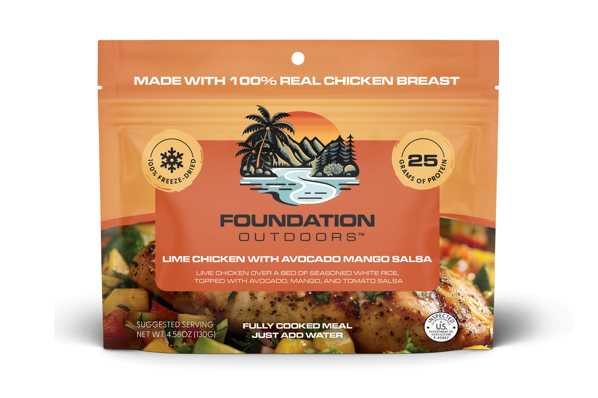 Foundation Outdoors Lime Chicken With Avocado Mango Salsa Meal