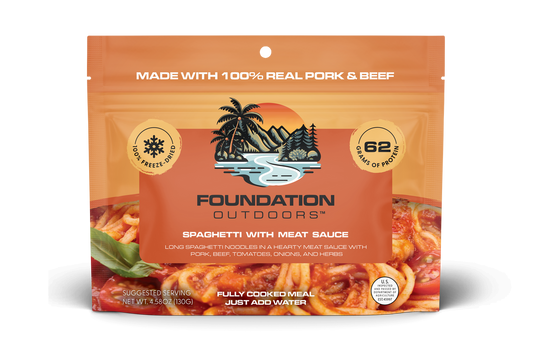 Foundation Outdoors Spaghetti With Meat Sauce Meal