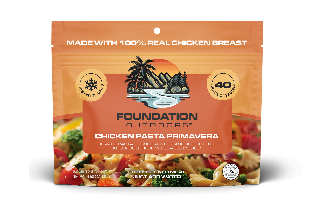 Foundation Outdoors Chicken Pasta Primavera Meal