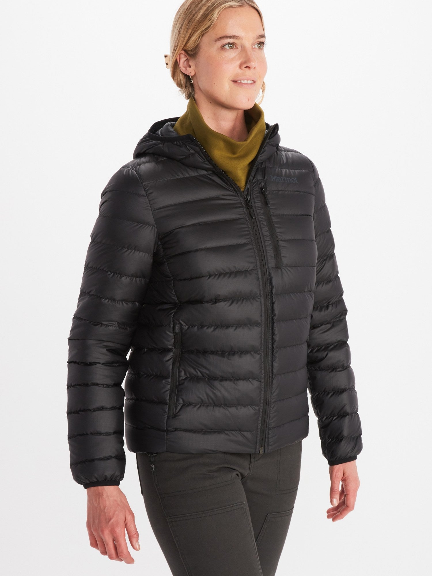 Marmot Highlander Down Hoody Women's Small Black Past Season Open Box