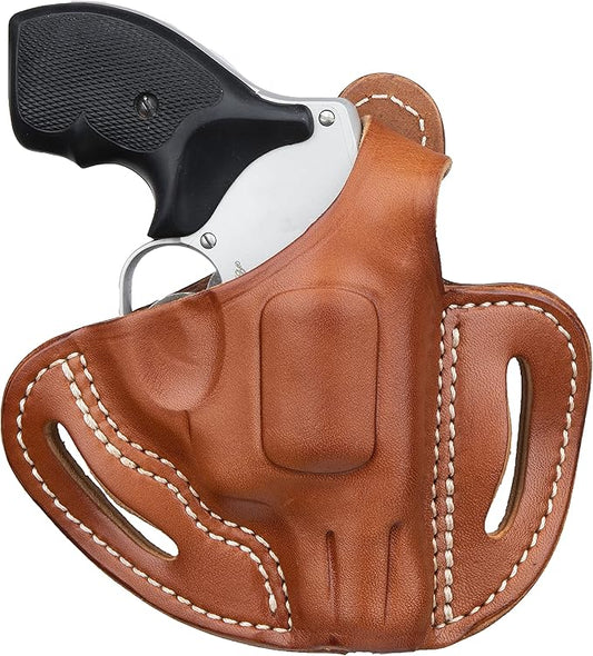 1791 Gunleather J-Frame Revolver Holster with Thumbreak, OWB CCW Holster, Right Handed Leather Gun Holster