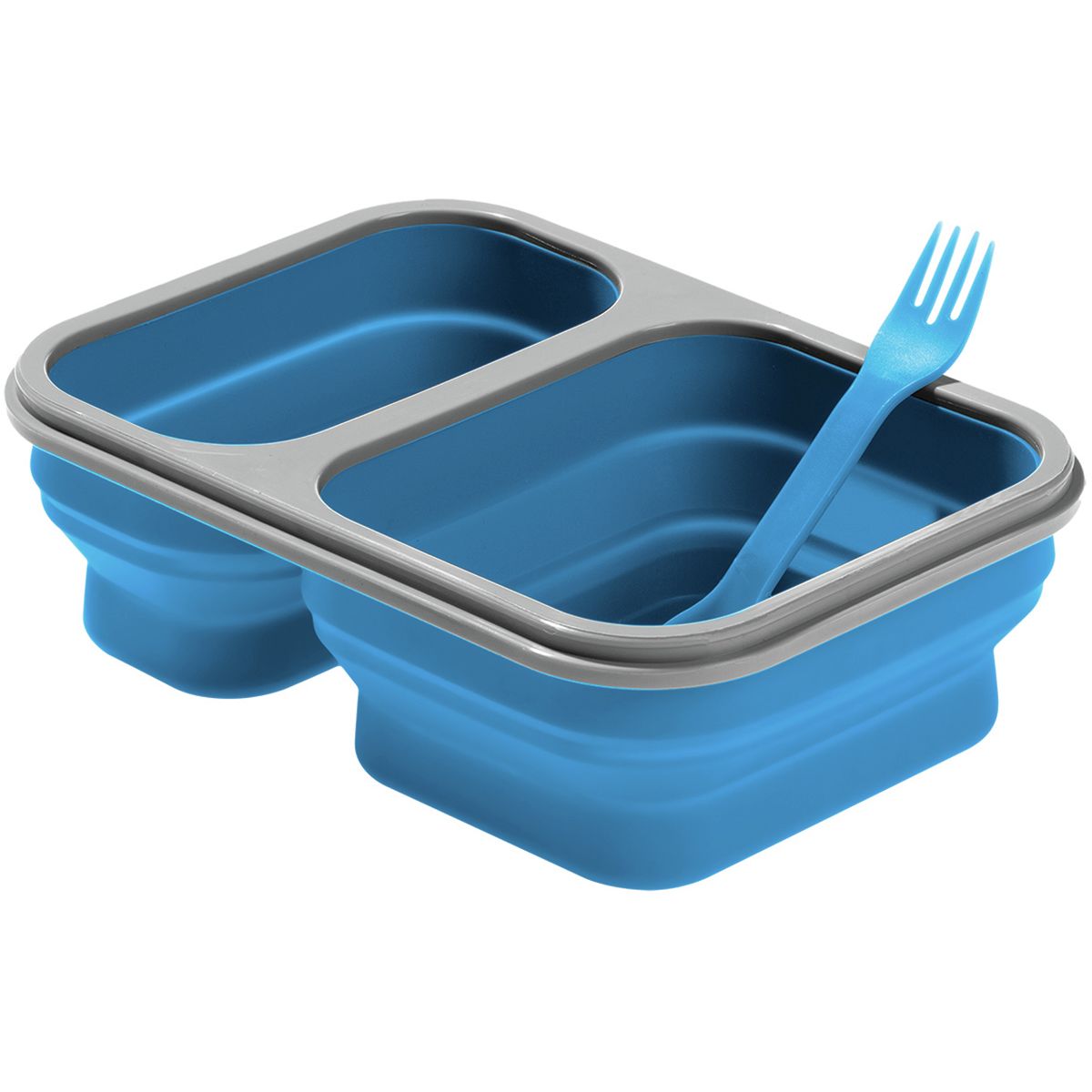 AMG Collapsible Food Container - Blue 1in X 7in X 9.75in