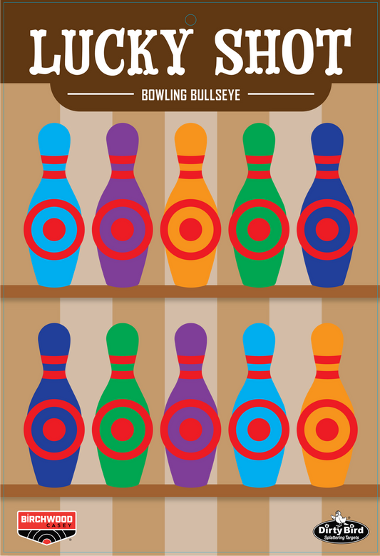 Birchwood Casey 12" X 18" Lucky Shot Bowling Pins Dirty Bird Target