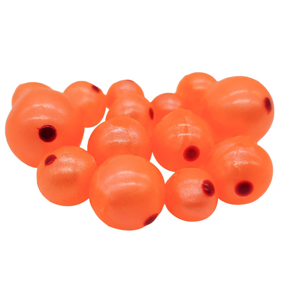 BnR Tackle Soft Beads, 18mm, Creamsicle Stinkeye, Neutral Buoyancy, 8/pack